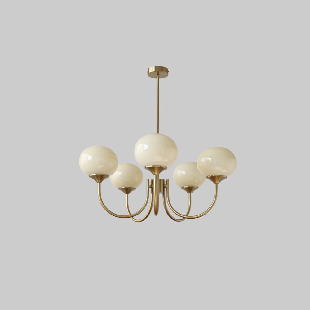 Valentina Lustre Boule Classique, Métal/Verre, Blanc/Rose/Beige, Bureau/Salon - Neutralighting