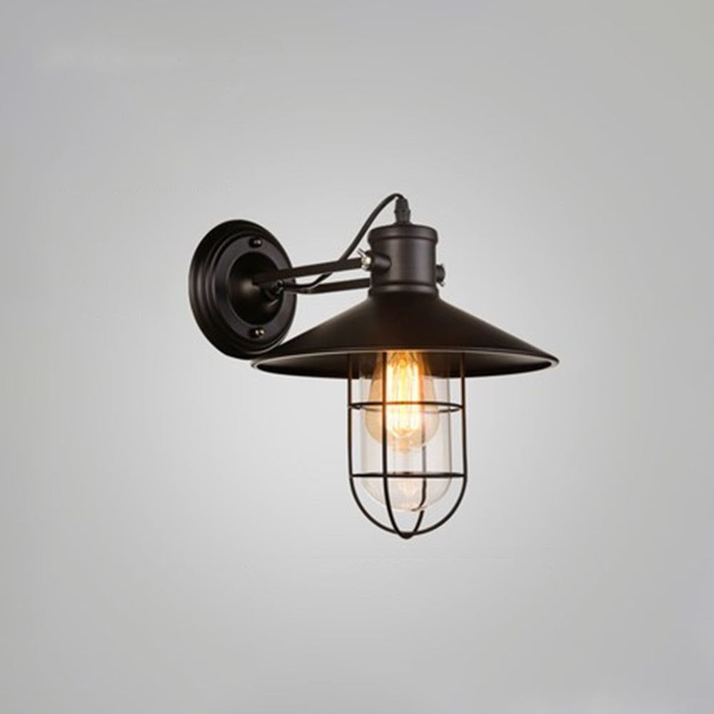 Silva Applique Murale Landerne Vintage, 3 Style, Métal/Verre, Noir, Cour - Neutralighting