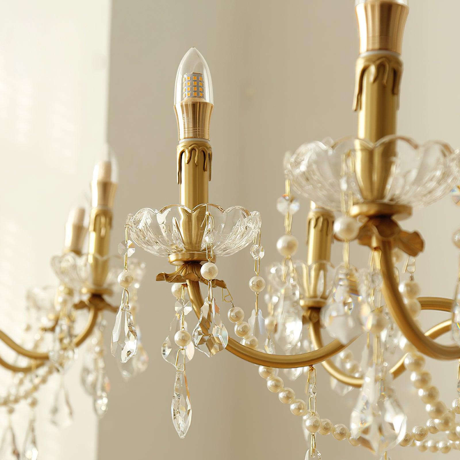 Lustre Chandelier en Cristal Perles Suspendues - Neutralighting
