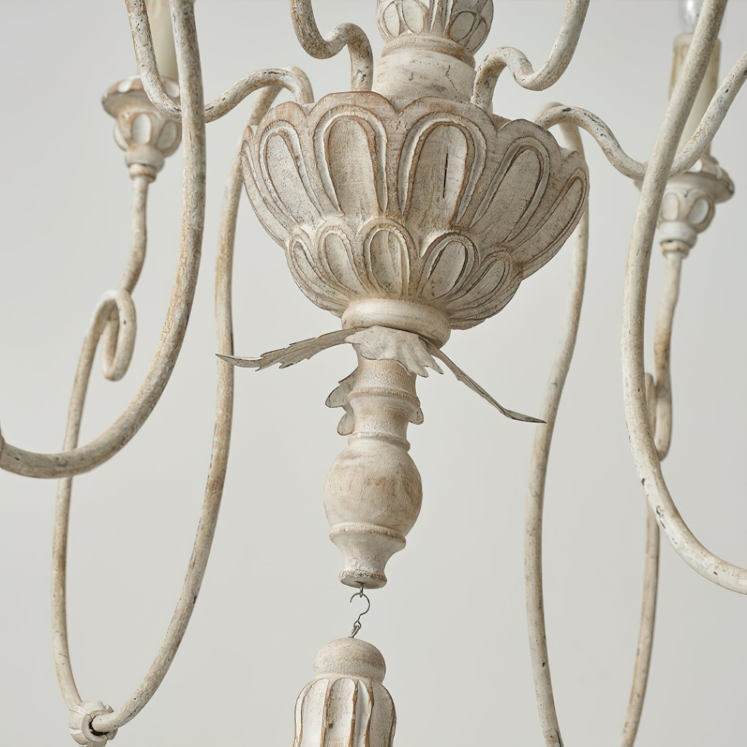Viphaor Vintage Industrial Wood Metal Chandelier - Lamp Copper