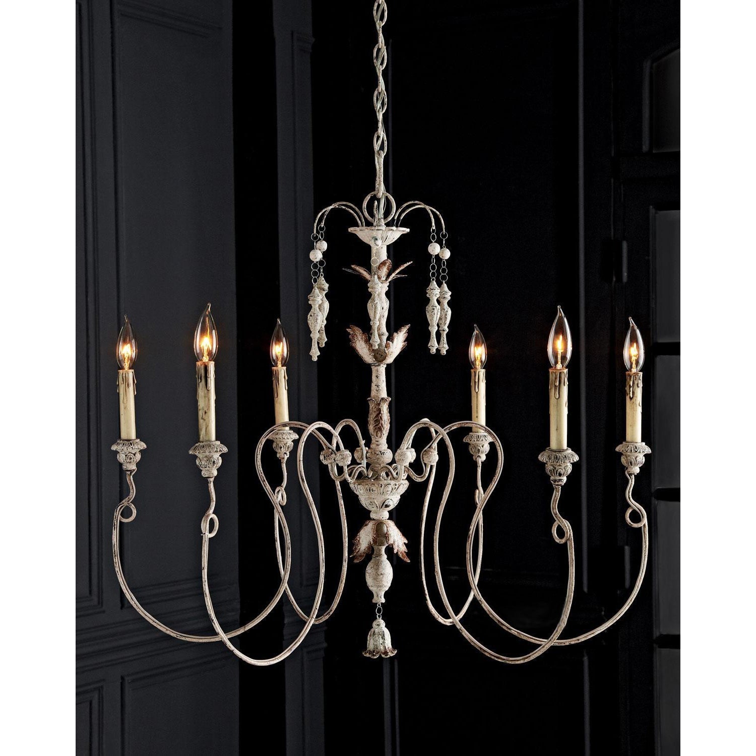 Viphaor Vintage Industrial Wood Metal Chandelier - Lamp Copper