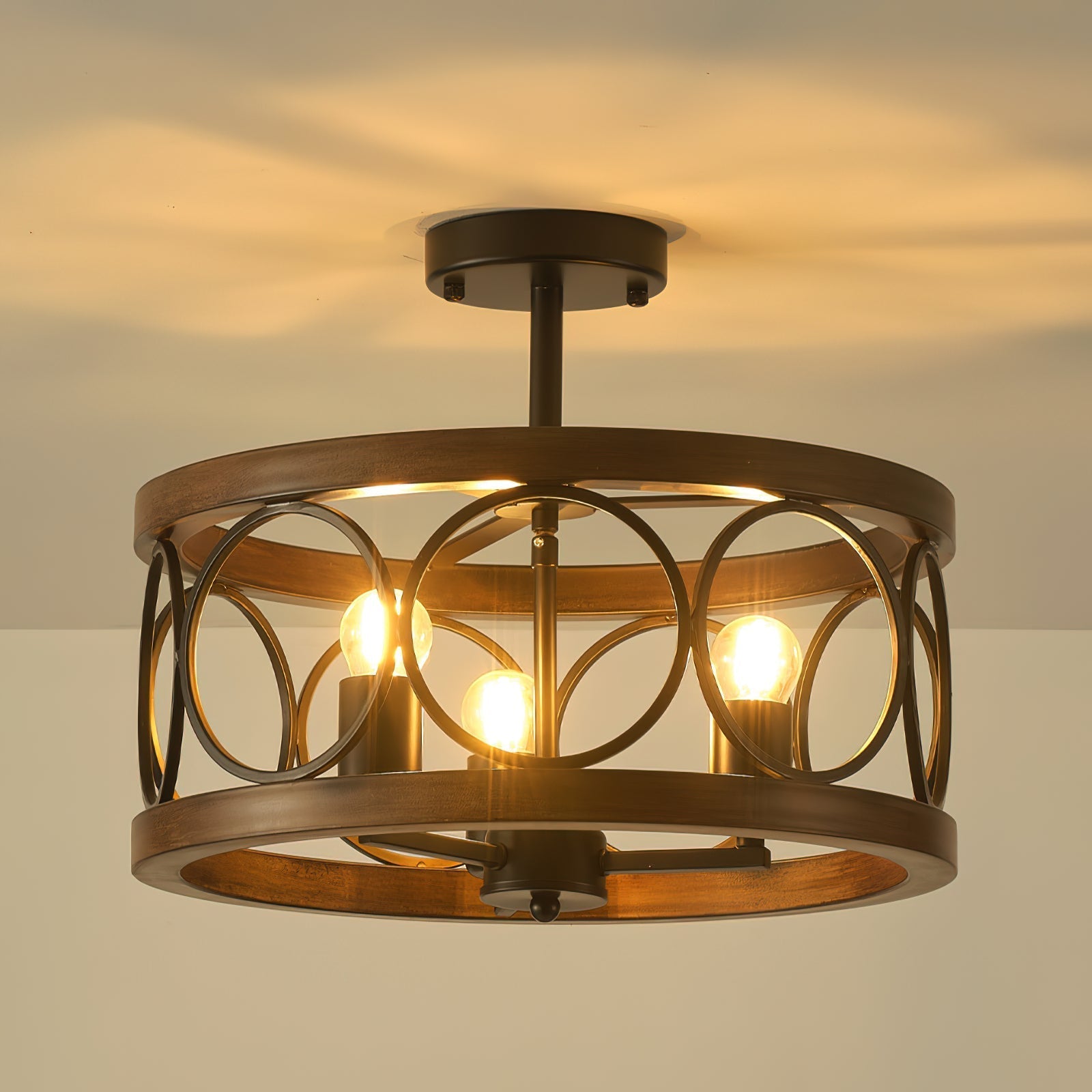 Arthaen Lampe de Plafond Métallique Industrielle Vintage - Neutralighting