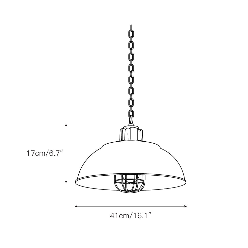 Mydorila Vintage Industrial Metal Pendant Light - Lamp Copper