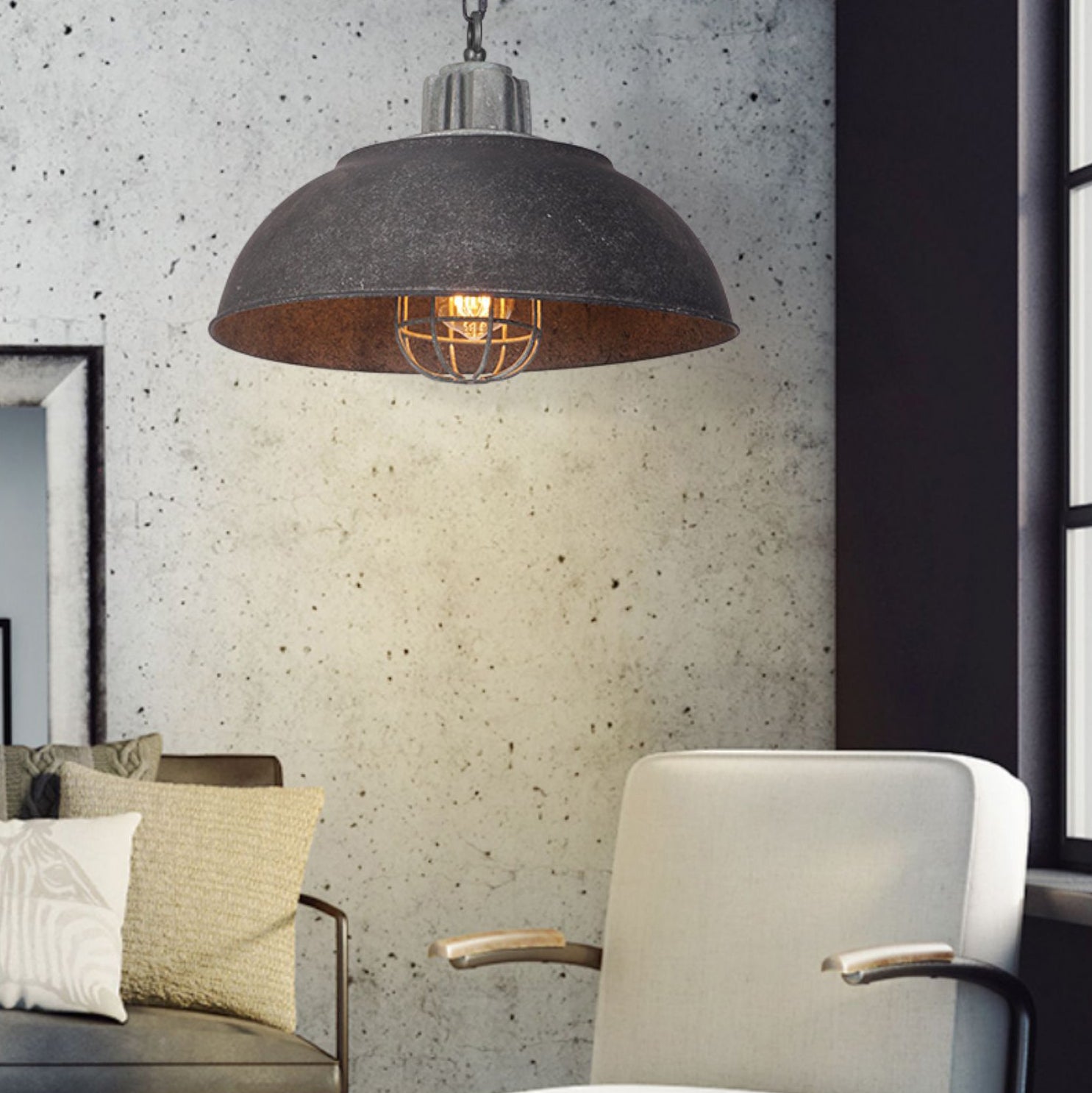 Mydorila Vintage Industrial Metal Pendant Light - Lamp Copper