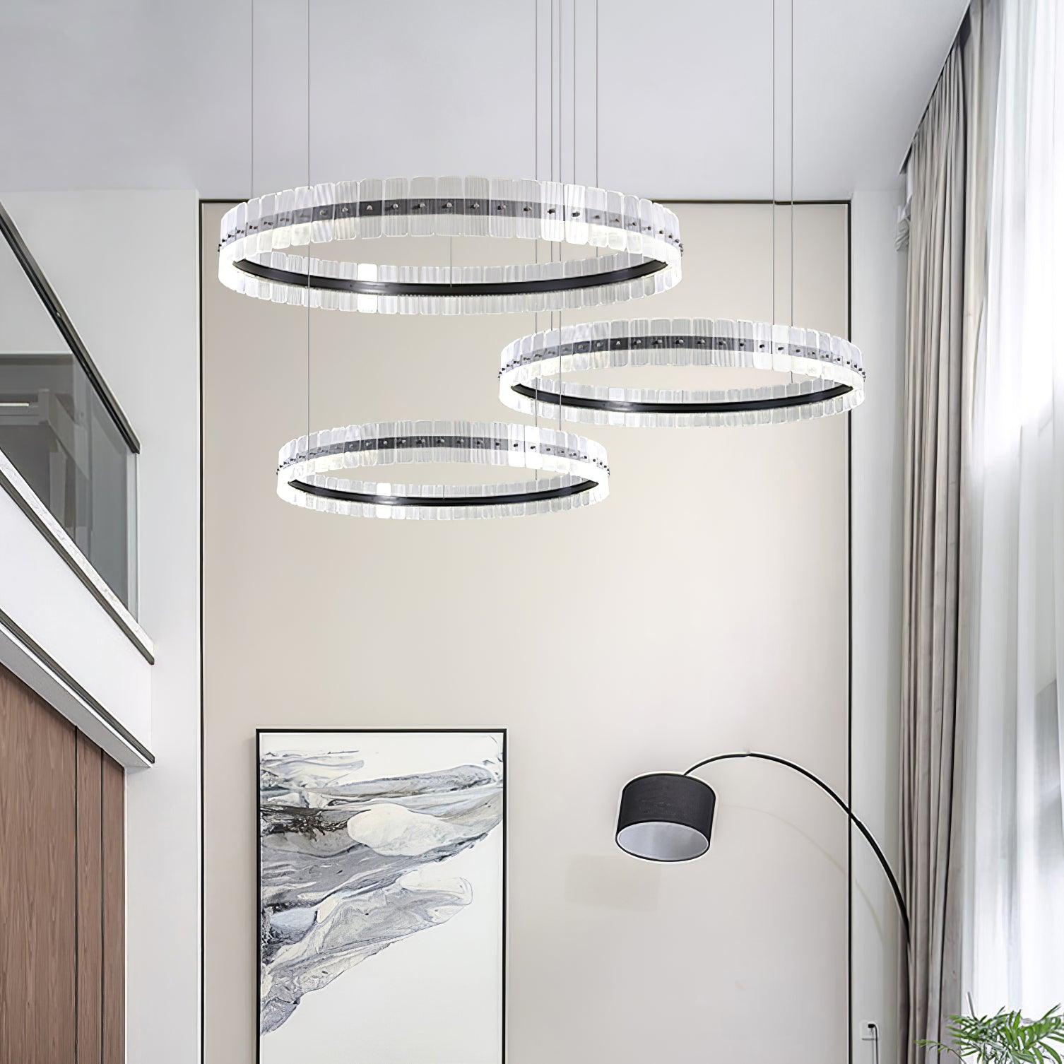 Lustra Chandelier Saturno LED avec Blocs Acryliques - Neutralighting