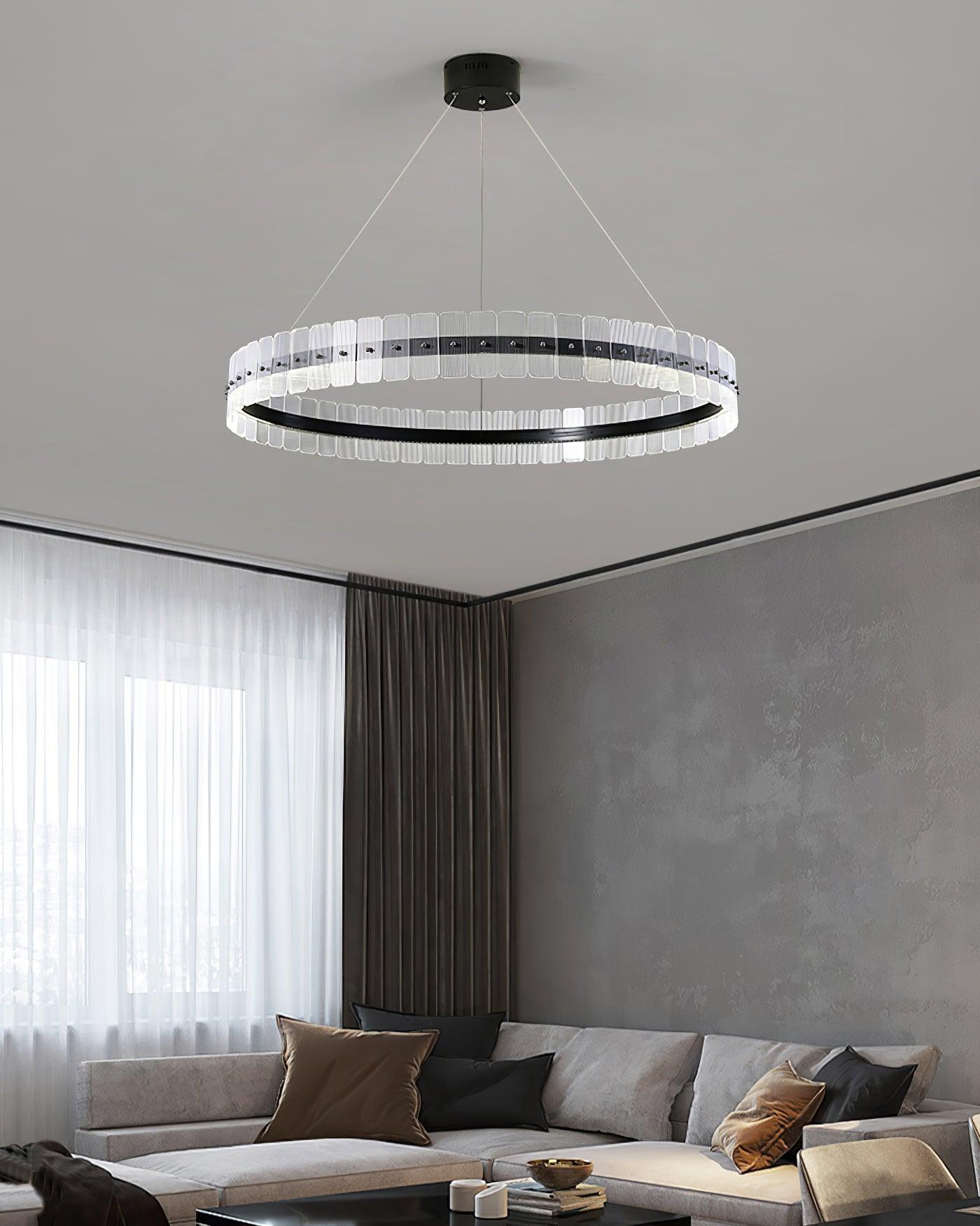 Lustra Chandelier Saturno LED avec Blocs Acryliques - Neutralighting