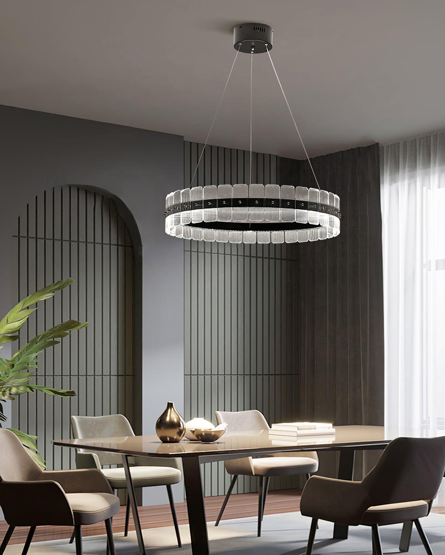 Lustra Chandelier Saturno LED avec Blocs Acryliques - Neutralighting