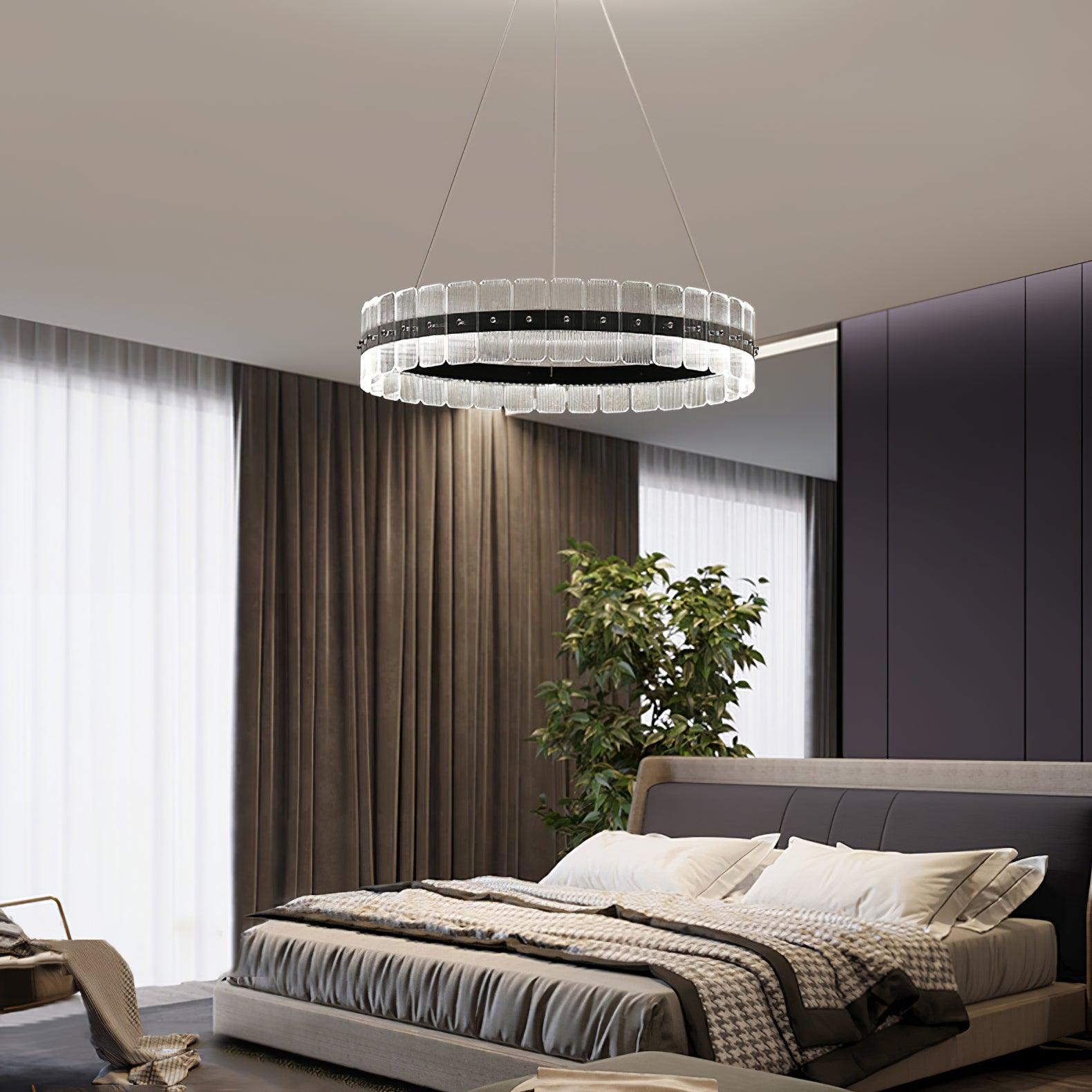 Lustra Chandelier Saturno LED avec Blocs Acryliques - Neutralighting