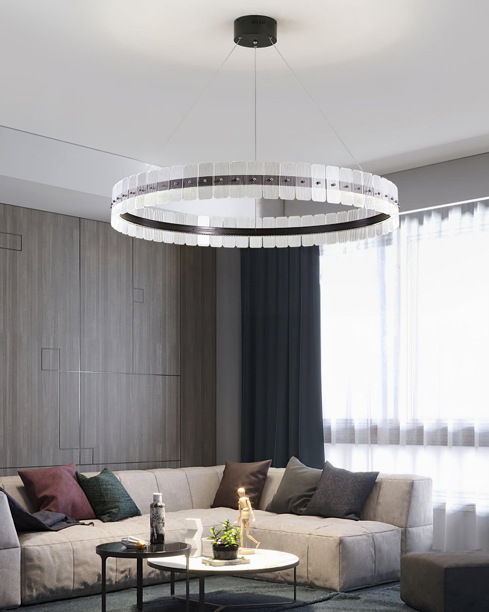 Lustra Chandelier Saturno LED avec Blocs Acryliques - Neutralighting