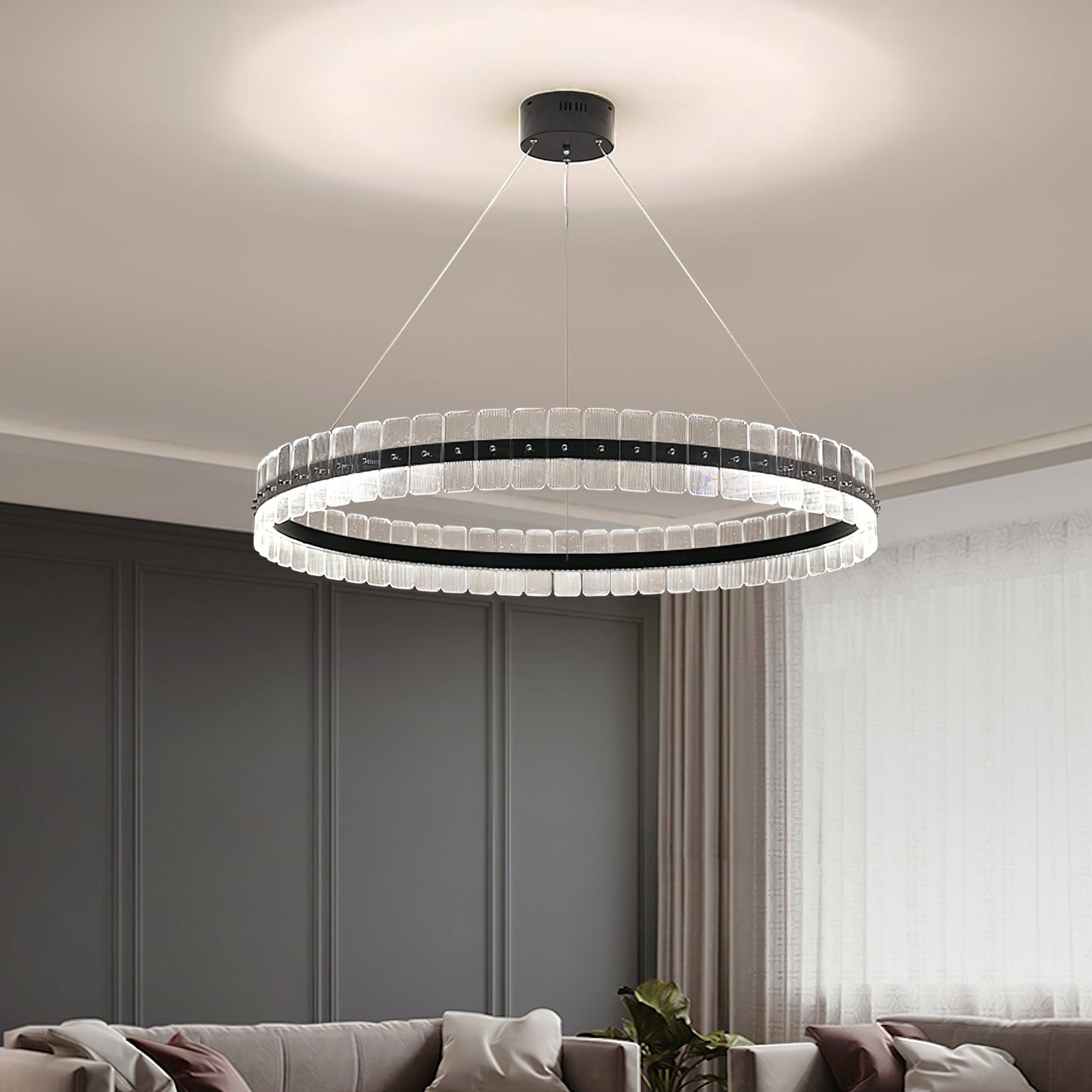 Lustra Chandelier Saturno LED avec Blocs Acryliques - Neutralighting