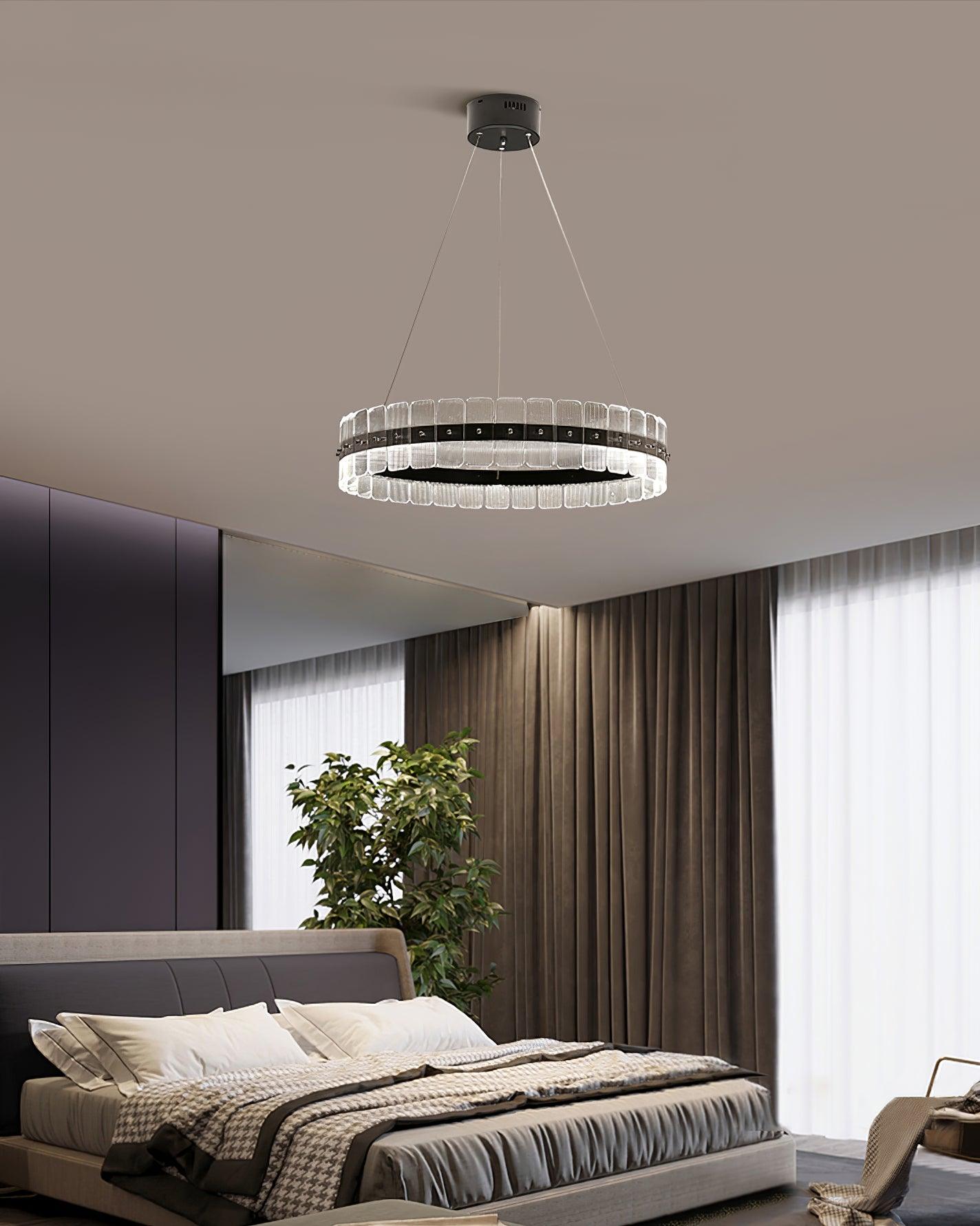 Lustra Chandelier Saturno LED avec Blocs Acryliques - Neutralighting