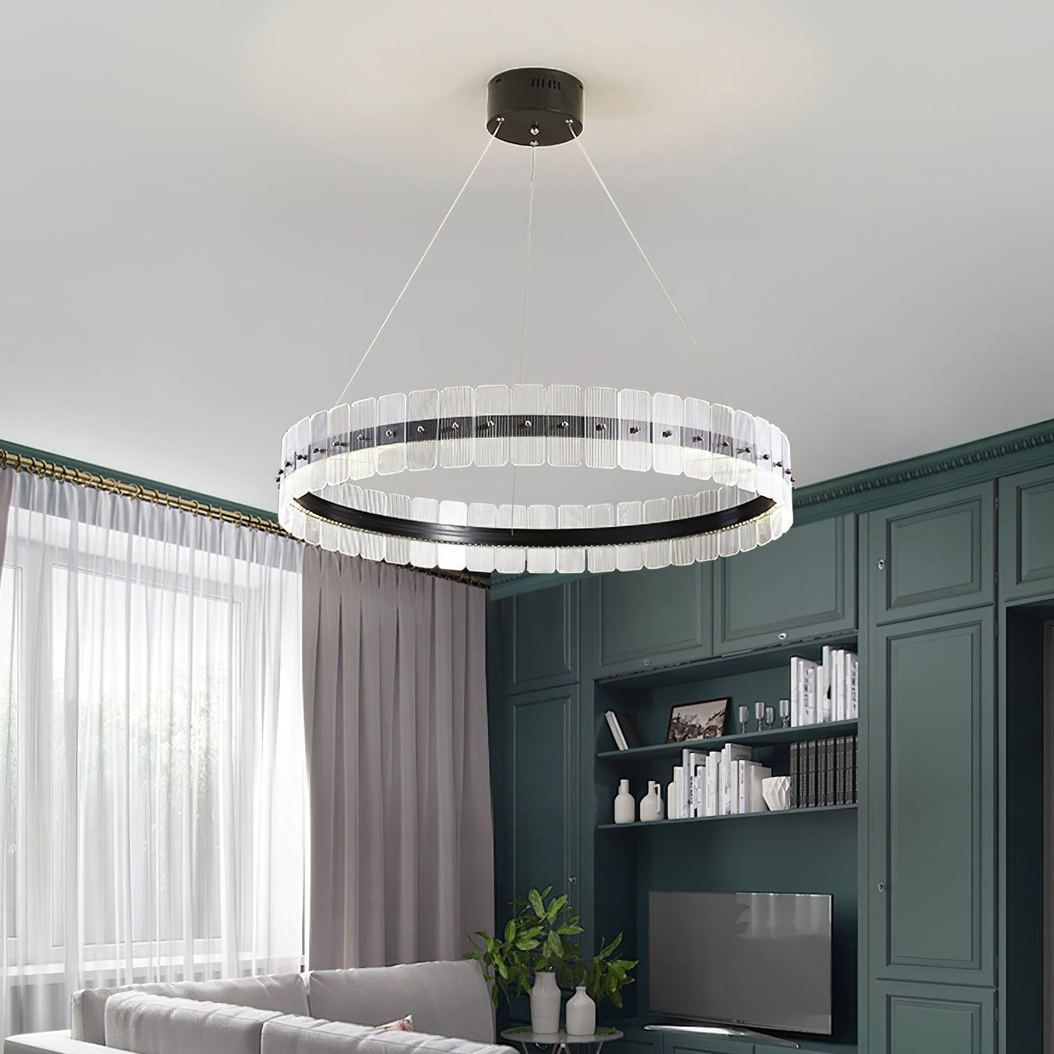 Lustra Chandelier Saturno LED avec Blocs Acryliques - Neutralighting