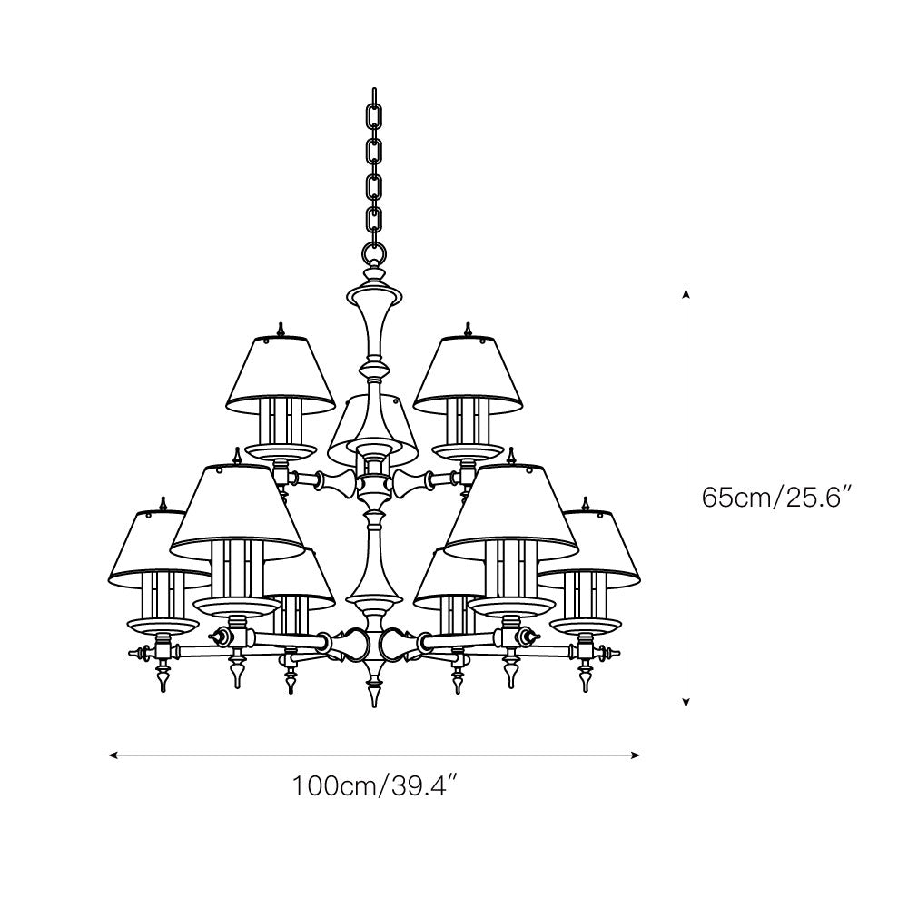 Comarion Lustre Métallique Traditionnel Vintage - Neutralighting