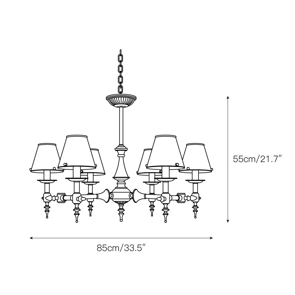Comarion Lustre Métallique Traditionnel Vintage - Neutralighting