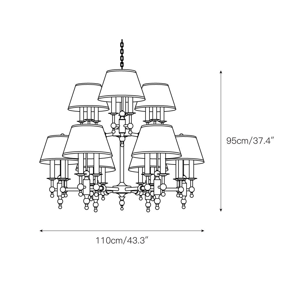 Comarion Lustre Métallique Traditionnel Vintage - Neutralighting