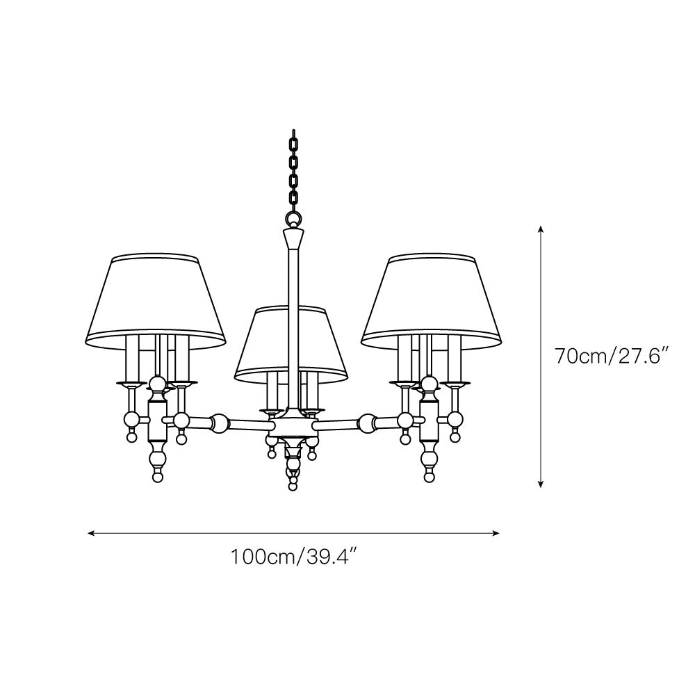 Comarion Lustre Métallique Traditionnel Vintage - Neutralighting