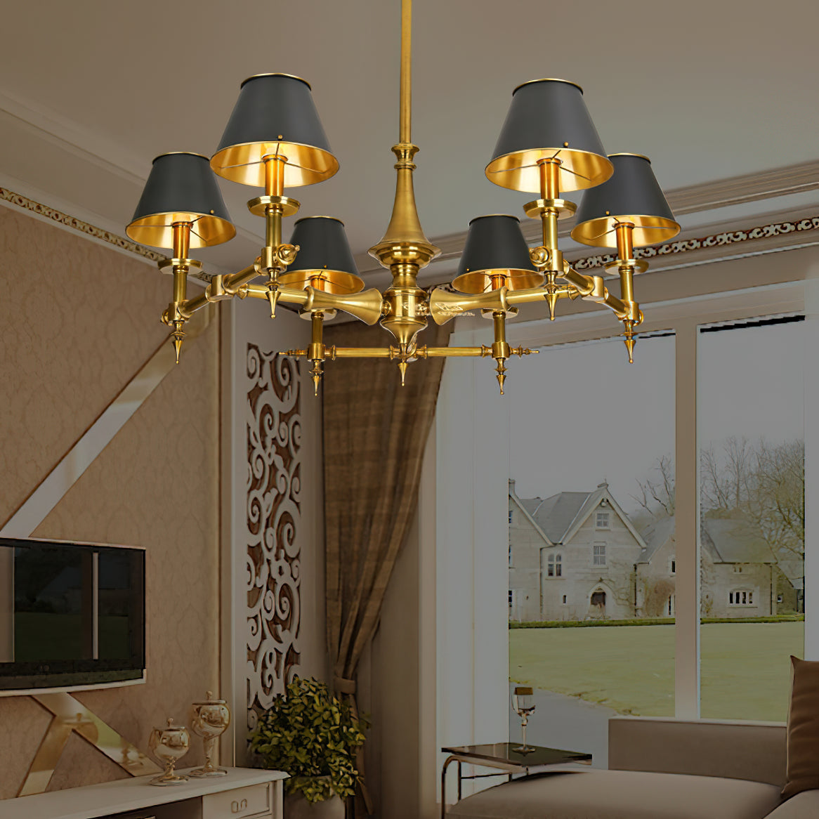 Comarion Lustre Métallique Traditionnel Vintage - Neutralighting