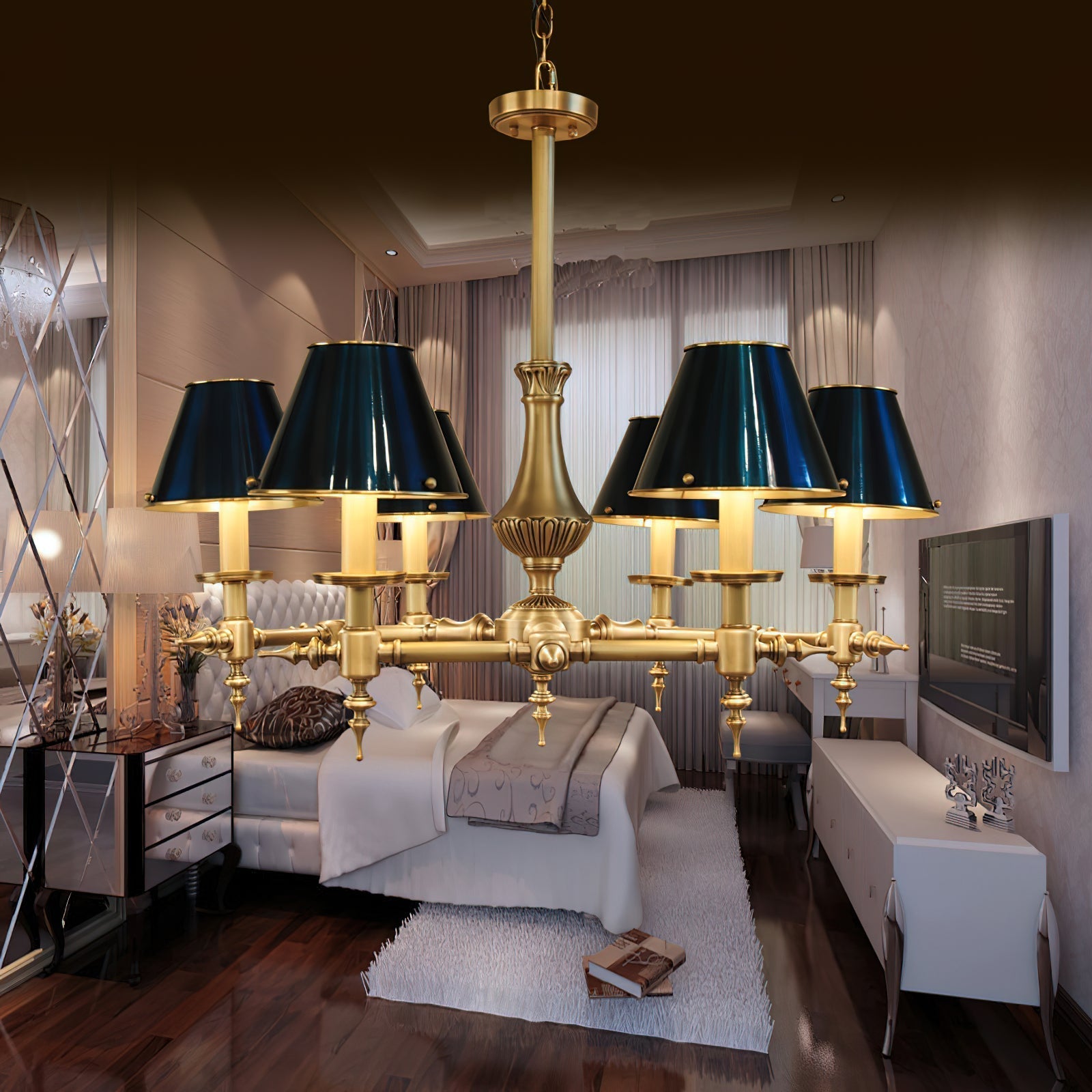 Comarion Lustre Métallique Traditionnel Vintage - Neutralighting