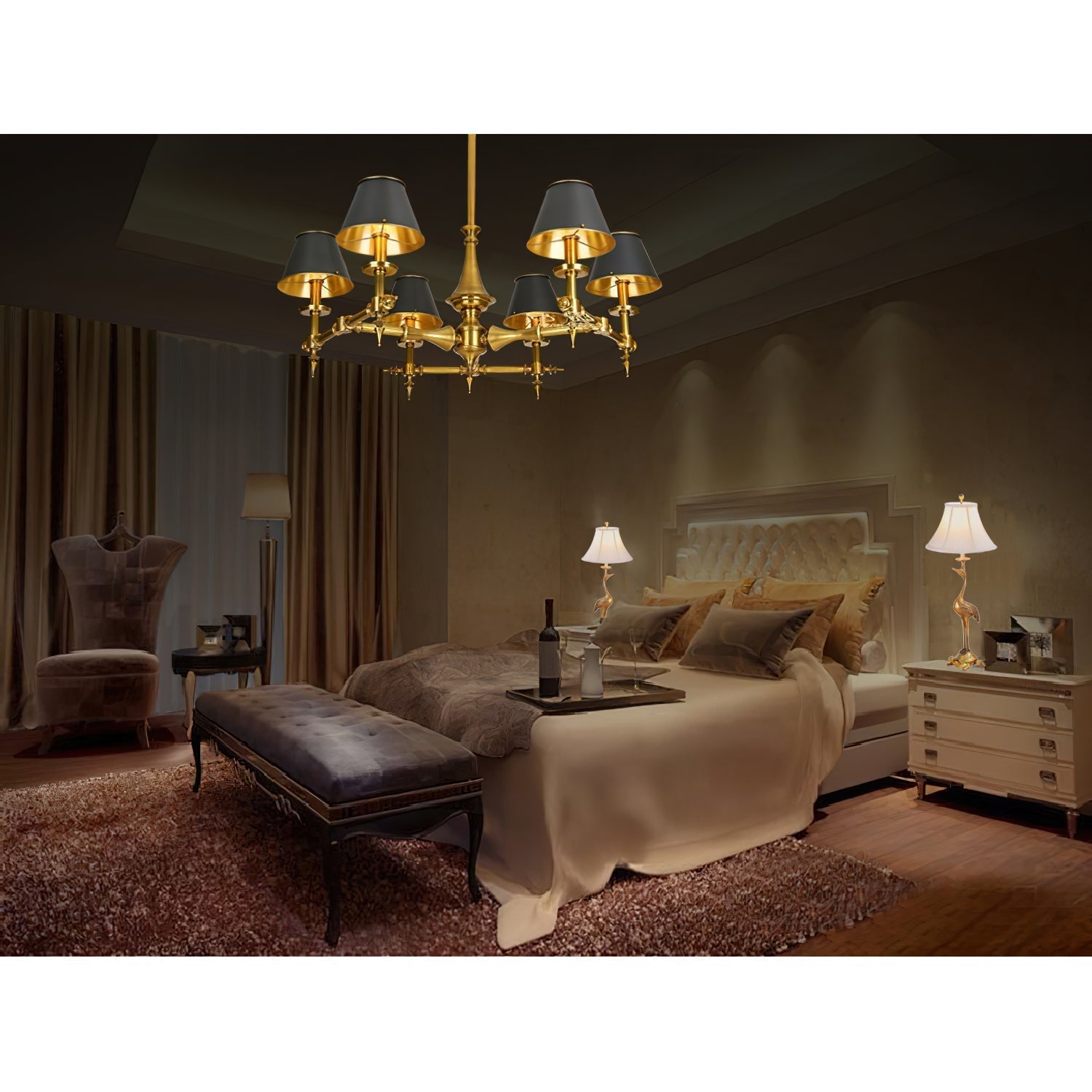 Comarion Lustre Métallique Traditionnel Vintage - Neutralighting