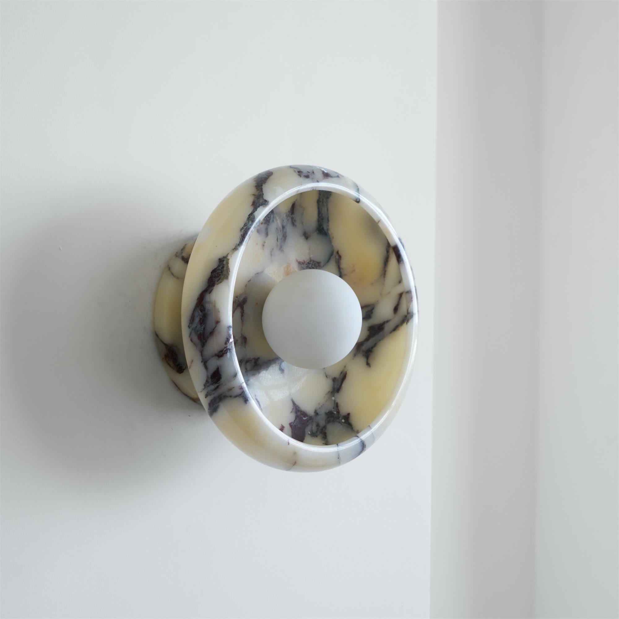 Piedra Modern Minimalist Marble Glass Wall Lamp - Lamp Copper