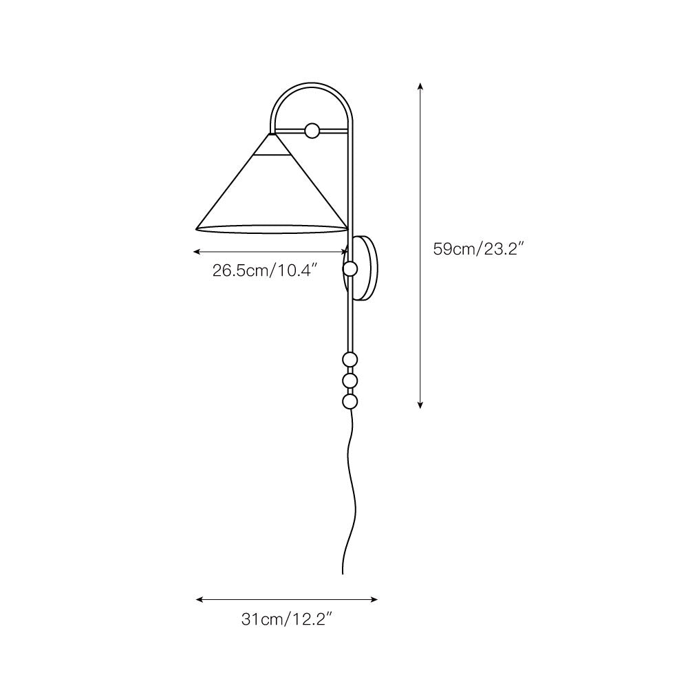 Cisorir Applique Murale Élégance Vintage à Brancher en Laiton et Tissu - Neutralighting