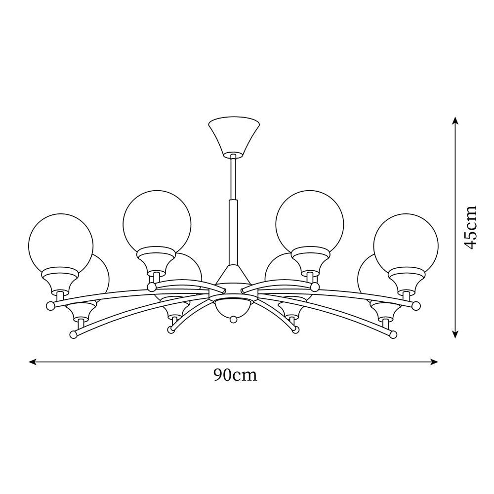 Sciolari Chandelier Walnut Wood Curved Arms - Letslighting