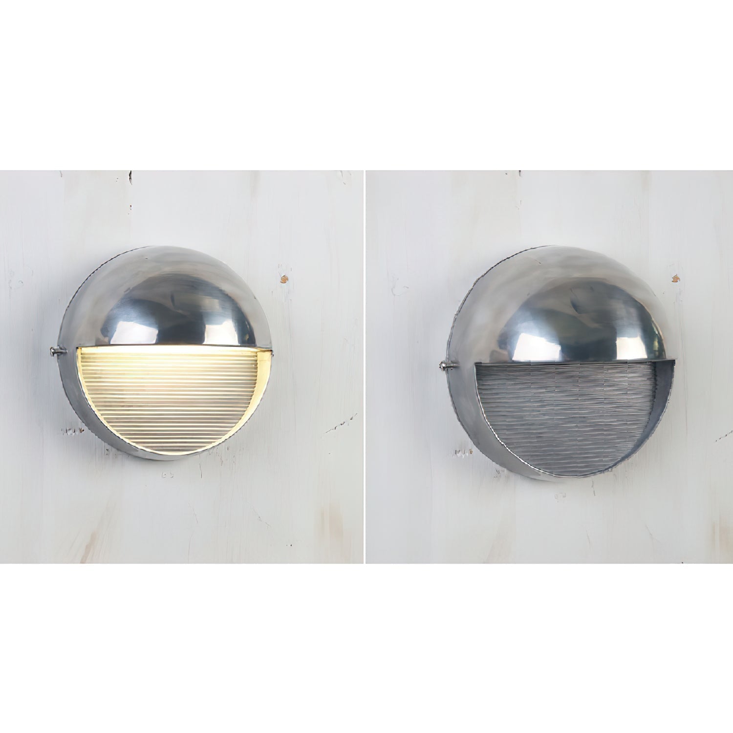 Avrinor Vintage Outdoor Metal Glass Wall Lamp - Lamp Copper