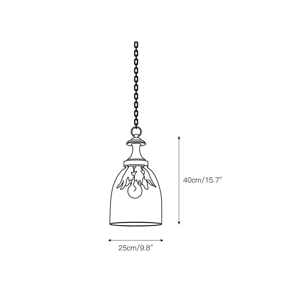Nyrinaris Vintage Premium Metal Glass Pendant Lamp - Lamp Copper