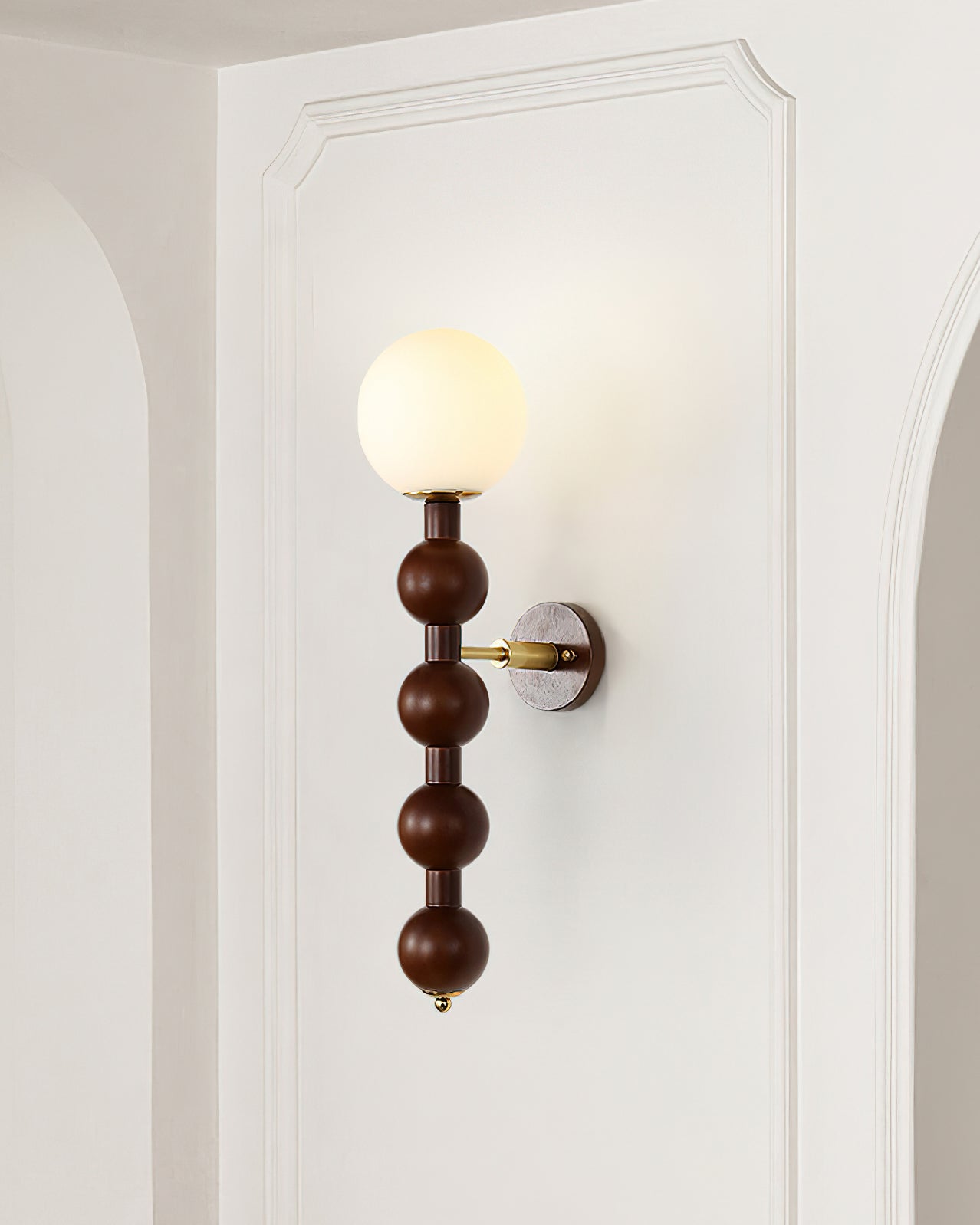 Novan Applique murale Gourd en bois et verre, style moderne - Neutralighting