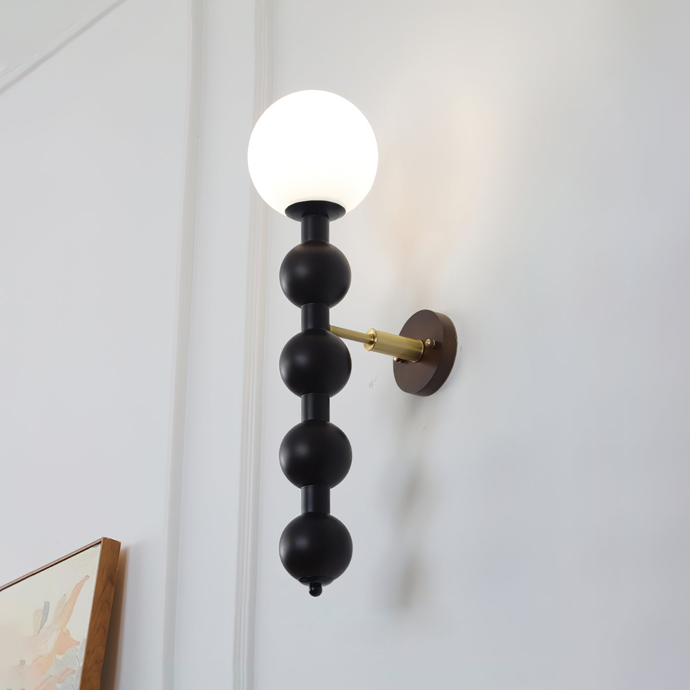 Novan Applique murale Gourd en bois et verre, style moderne - Neutralighting