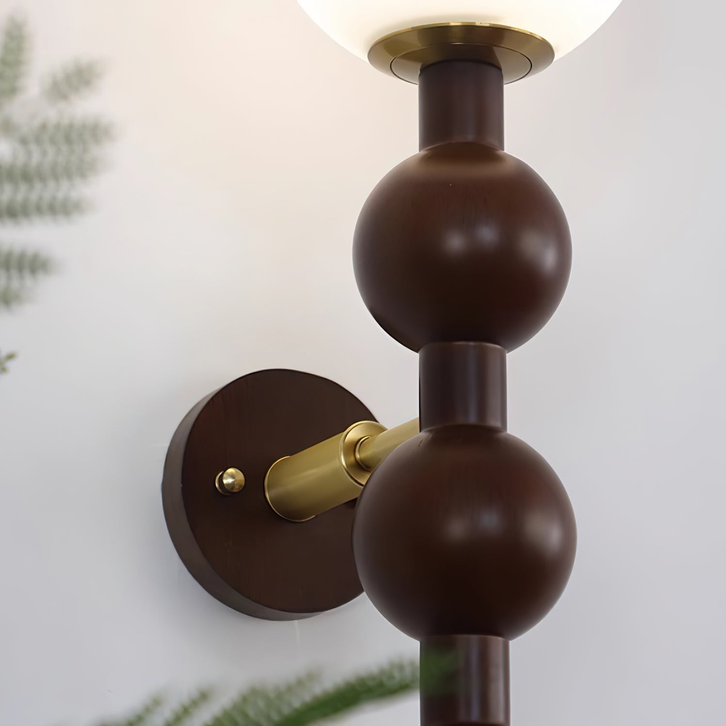 Novan Applique murale Gourd en bois et verre, style moderne - Neutralighting