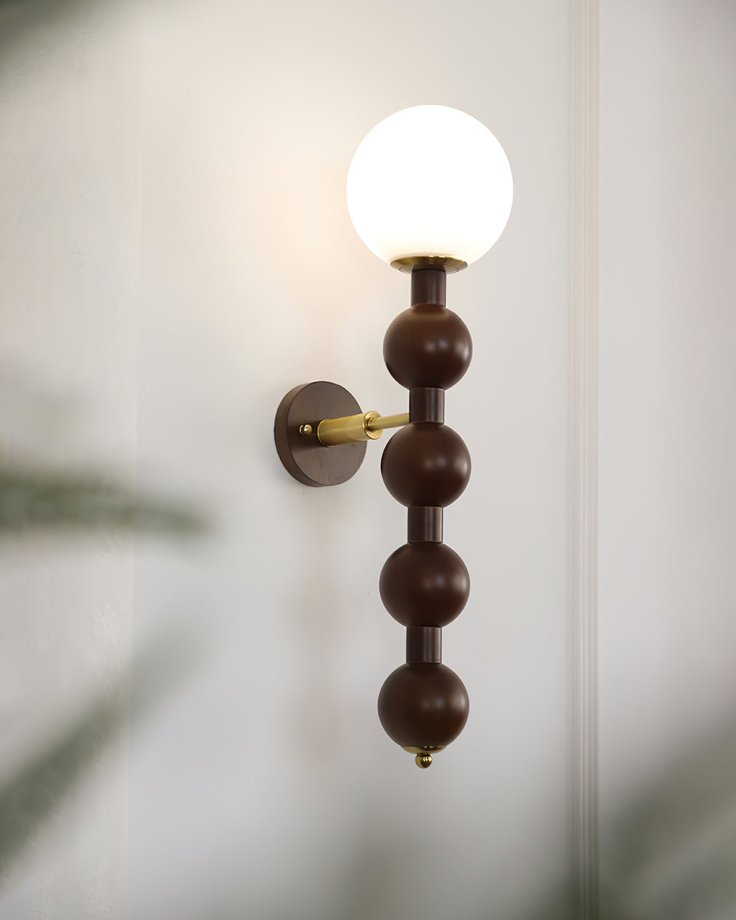 Novan Applique murale Gourd en bois et verre, style moderne - Neutralighting
