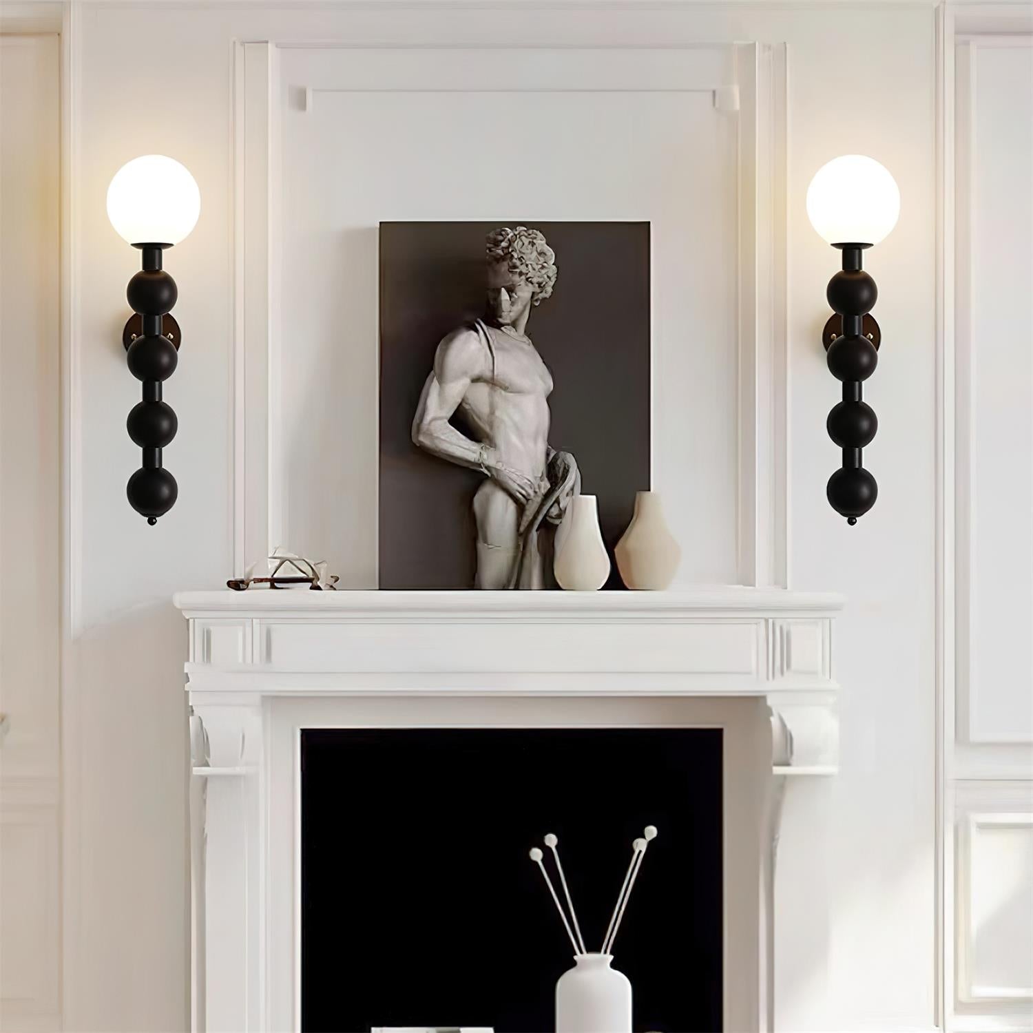 Novan Applique murale Gourd en bois et verre, style moderne - Neutralighting