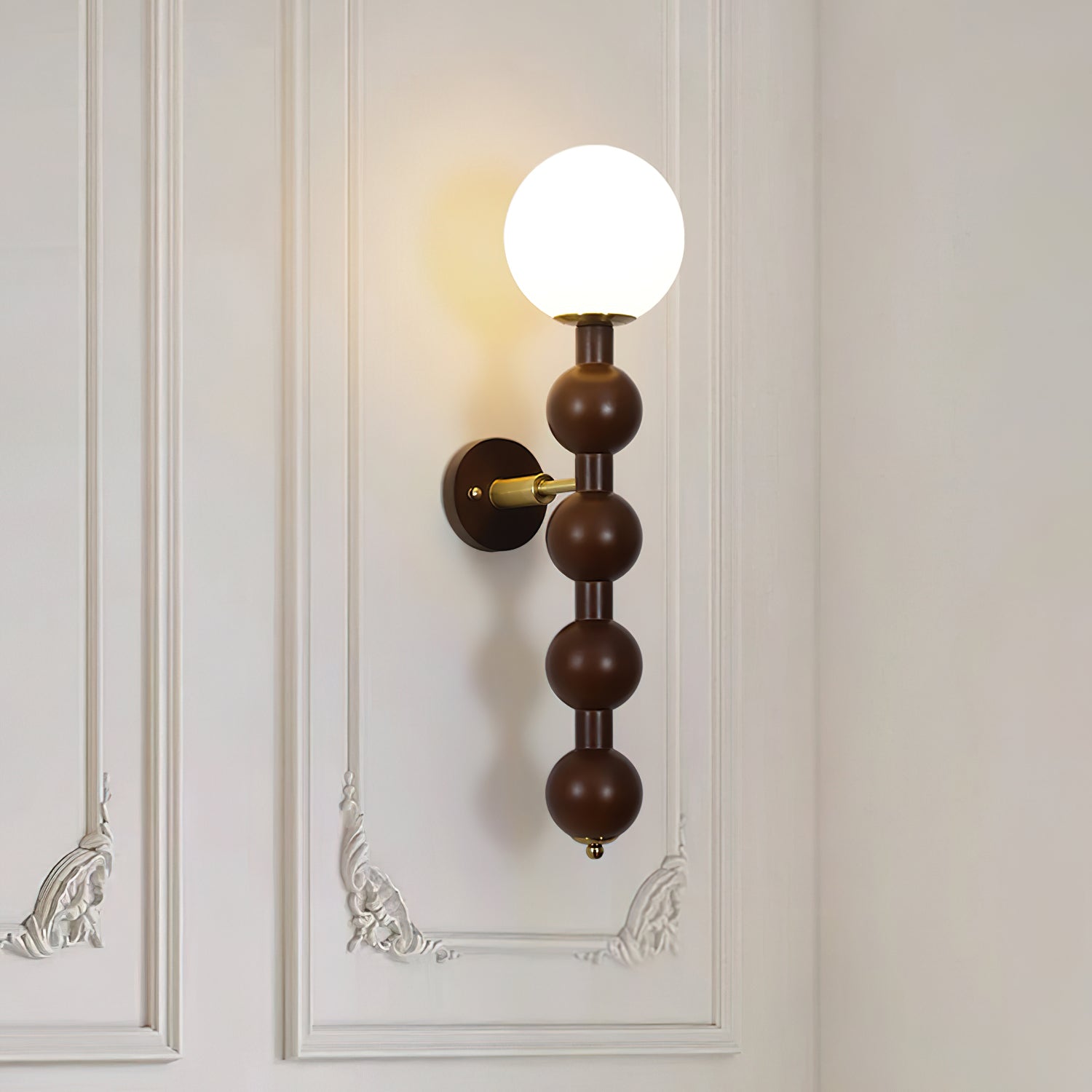 Novan Applique murale Gourd en bois et verre, style moderne - Neutralighting