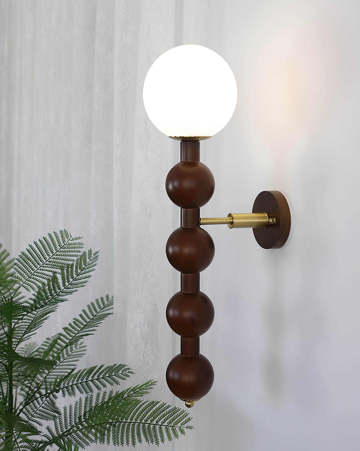 Novan Applique murale Gourd en bois et verre, style moderne - Neutralighting