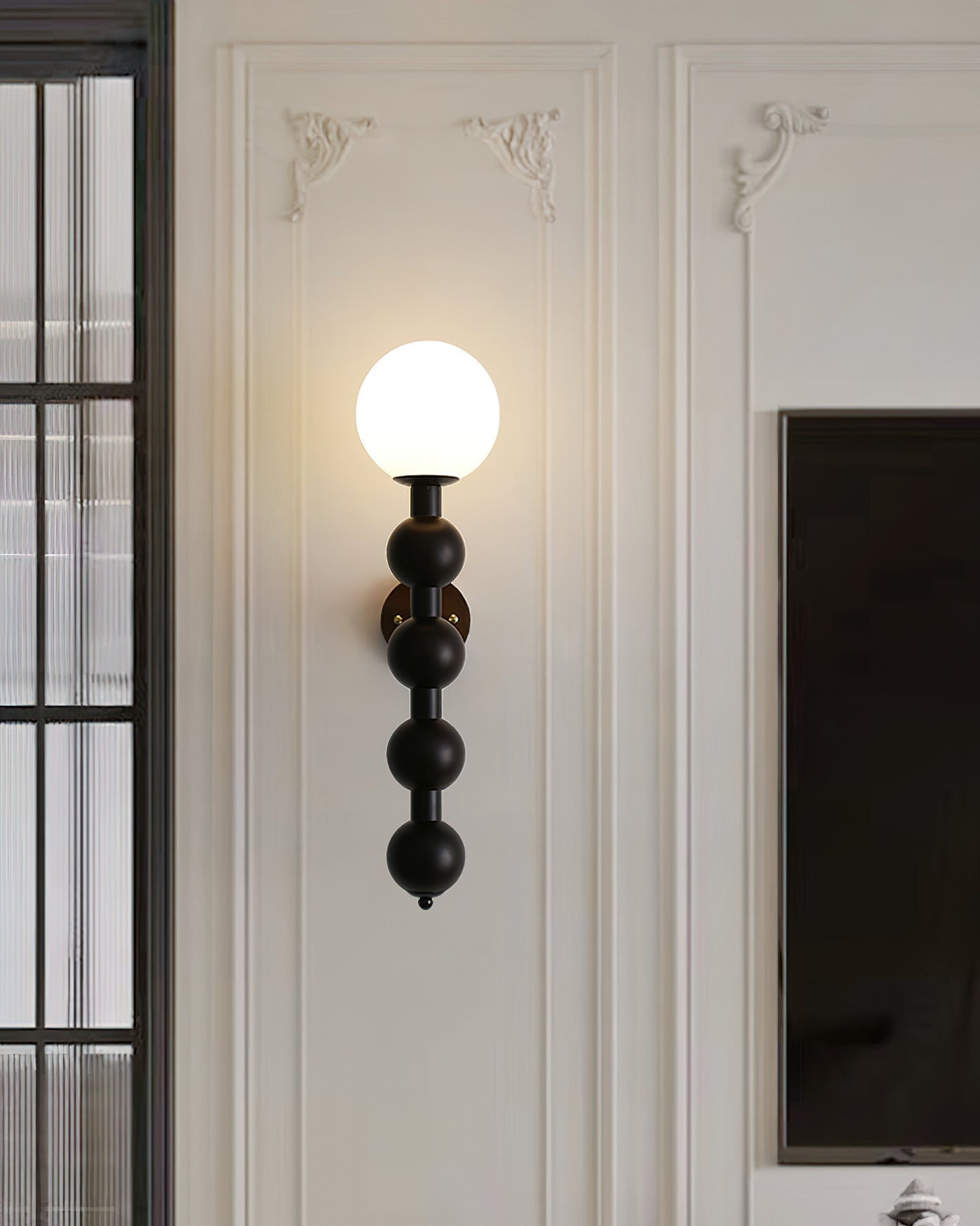 Novan Applique murale Gourd en bois et verre, style moderne - Neutralighting