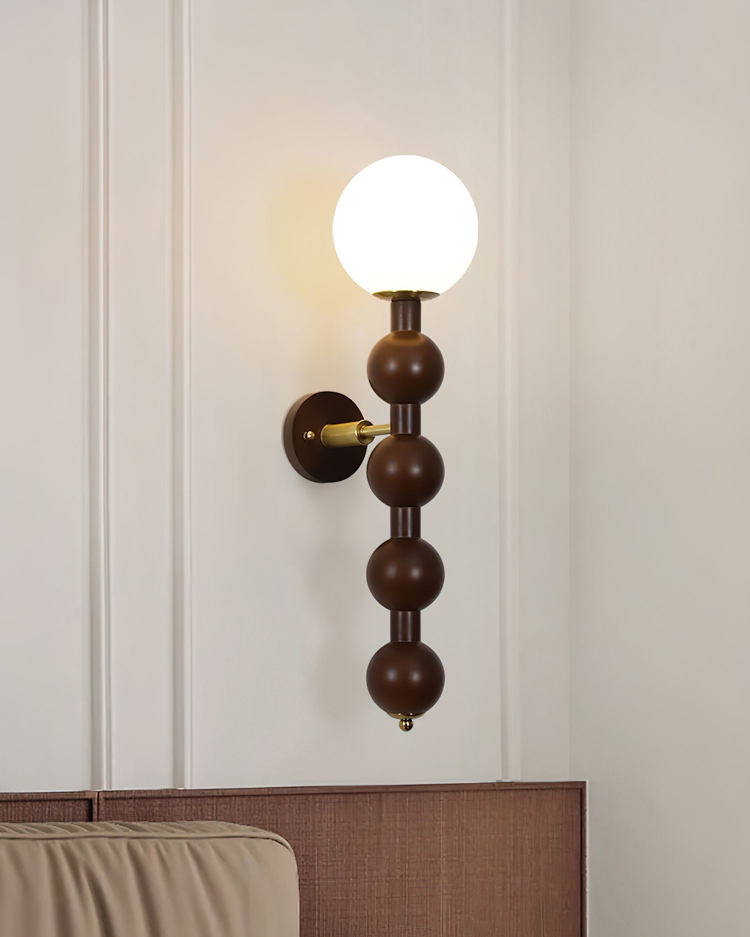 Novan Applique murale Gourd en bois et verre, style moderne - Neutralighting