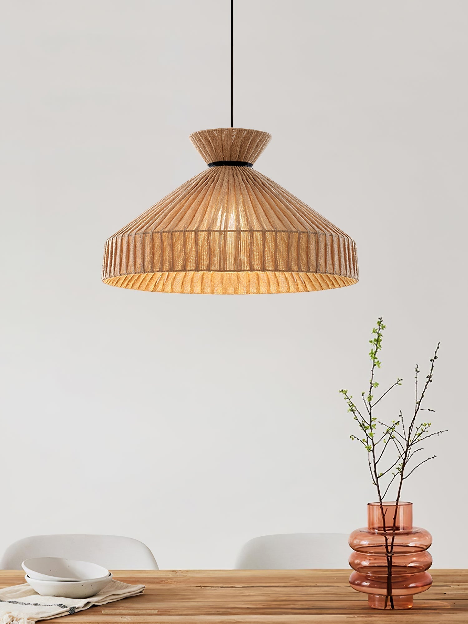 Cusoren Lampe Pendante Tissu Élégance Vague - Neutralighting