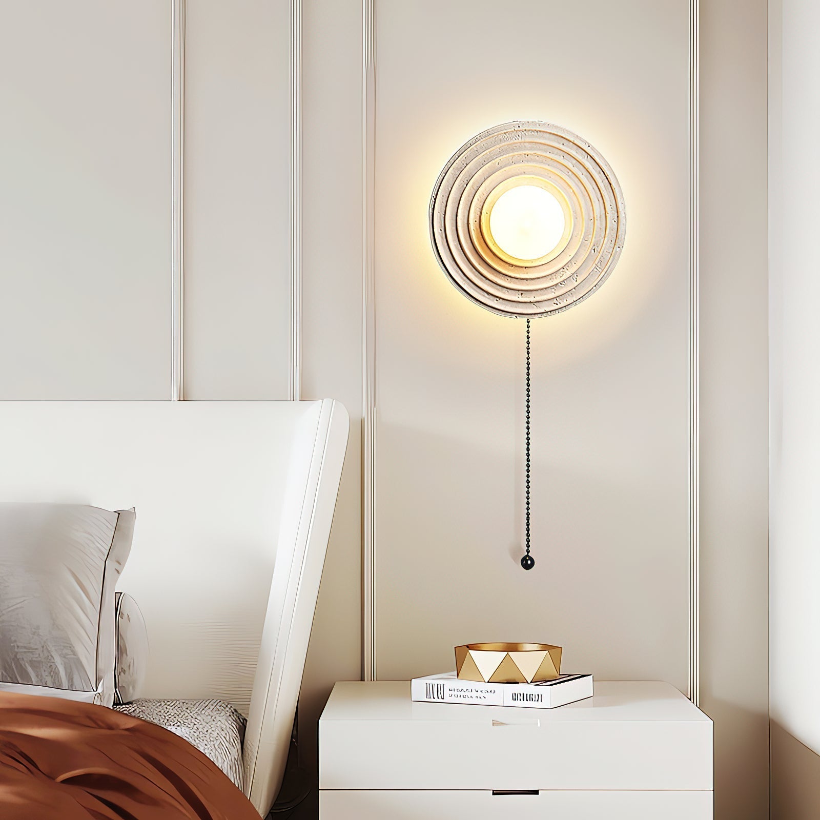 Ilorarae Modern Minimalist Travertine Wall Lamp - Lamp Copper