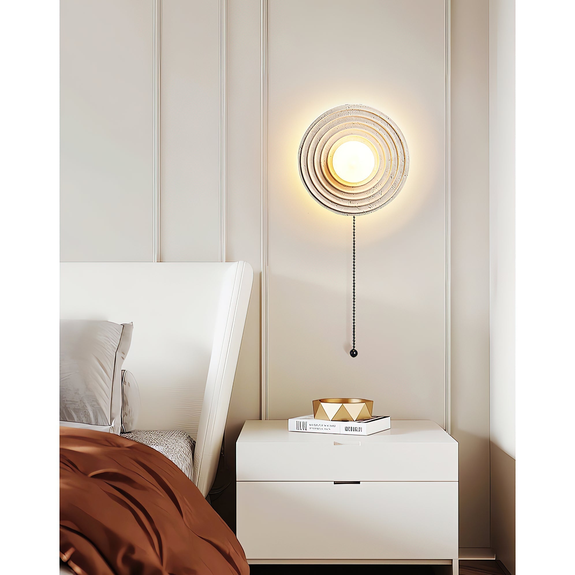 Ilorarae Modern Minimalist Travertine Wall Lamp - Lamp Copper
