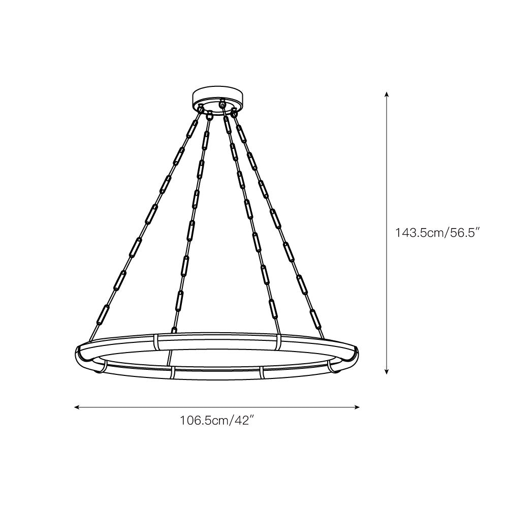 Oltalora Modern Minimalist Alabaster Chandelier - Lamp Copper