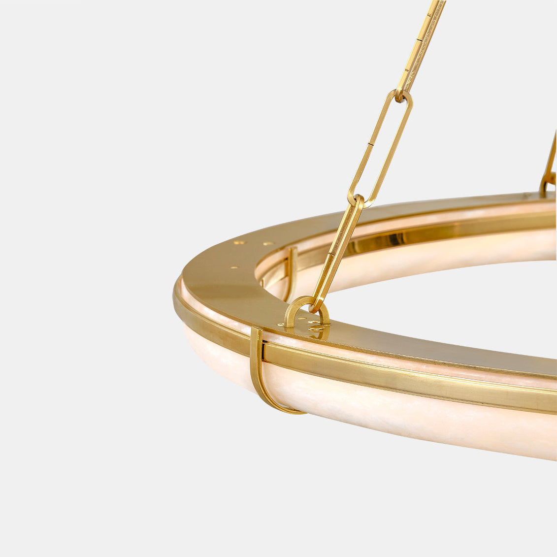 Oltalora Modern Minimalist Alabaster Chandelier - Lamp Copper