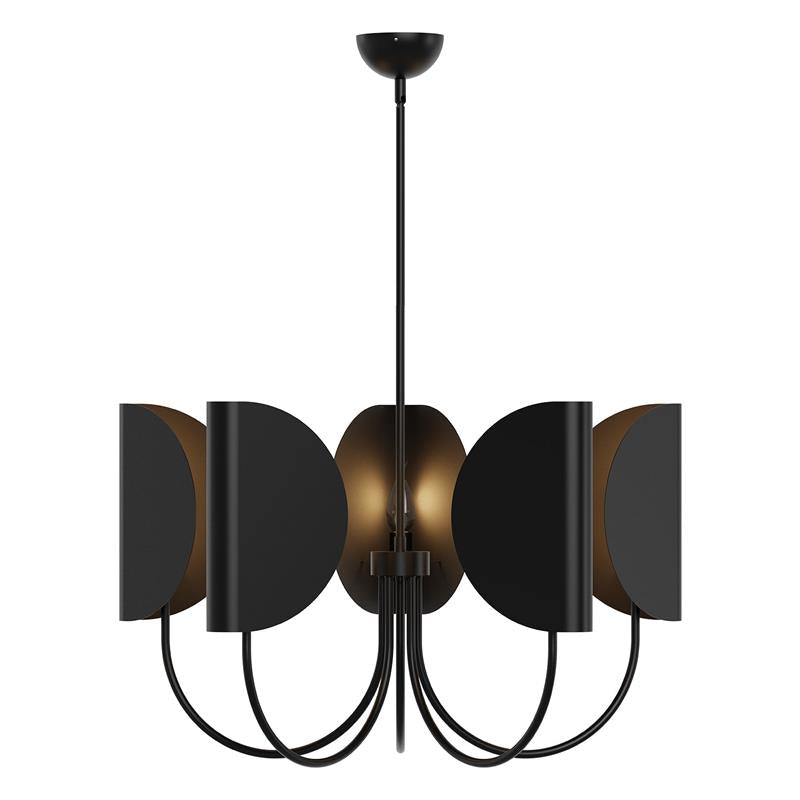 Chandelier en Tissu et Laiton Traditionnel Feuille Unoryra - Neutralighting