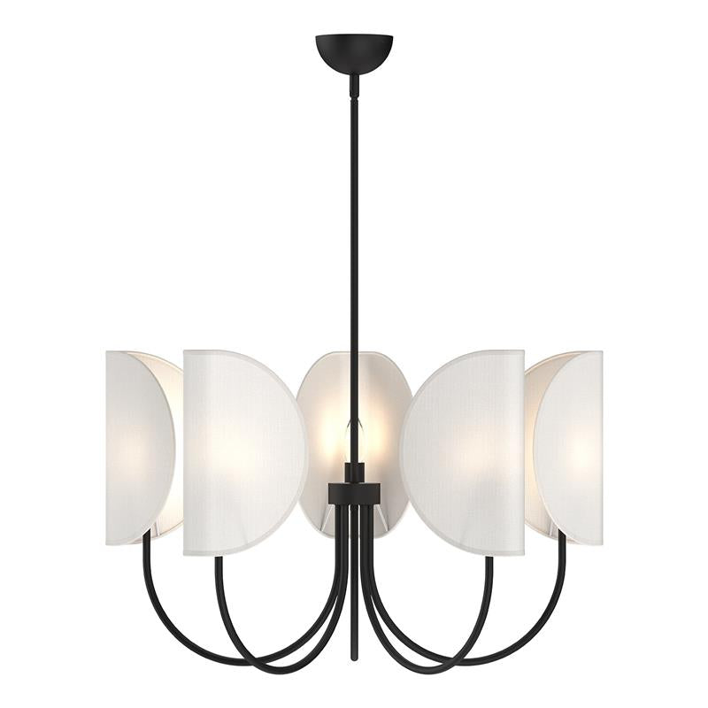Chandelier en Tissu et Laiton Traditionnel Feuille Unoryra - Neutralighting