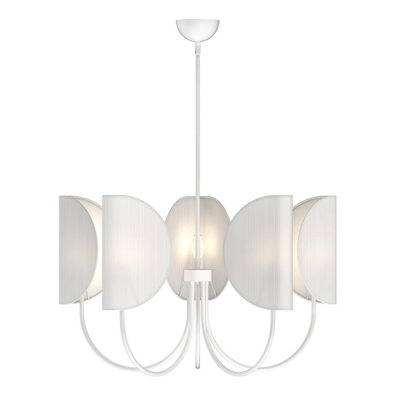 Chandelier en Tissu et Laiton Traditionnel Feuille Unoryra - Neutralighting