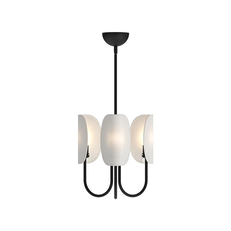 Chandelier en Tissu et Laiton Traditionnel Feuille Unoryra - Neutralighting