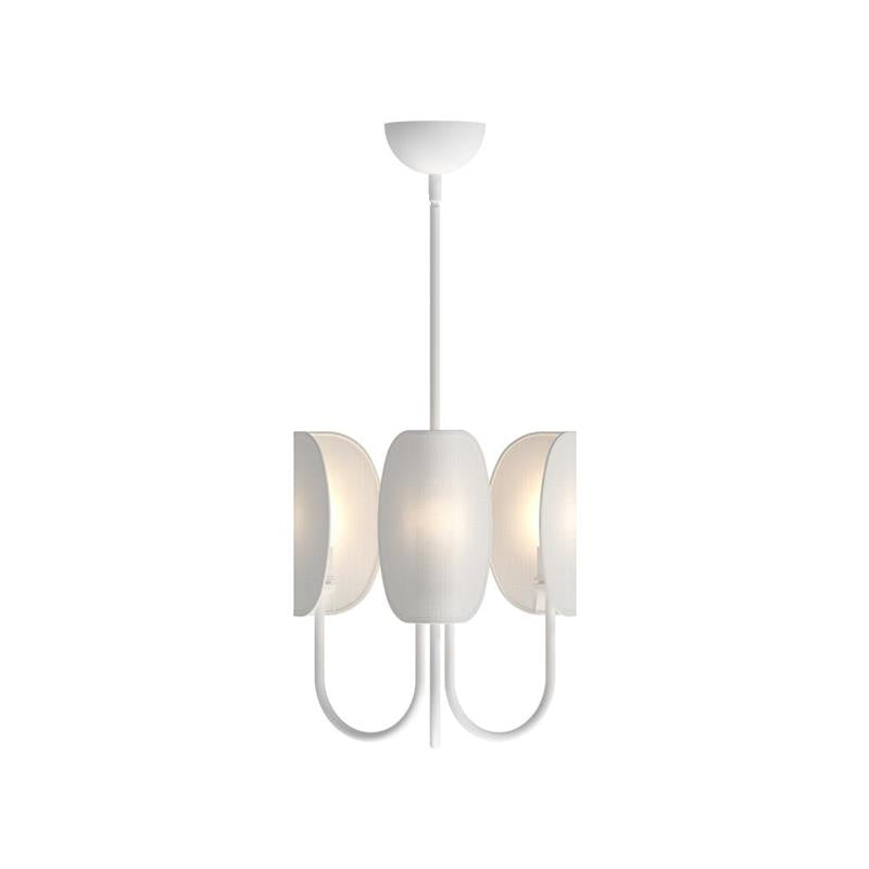 Chandelier en Tissu et Laiton Traditionnel Feuille Unoryra - Neutralighting