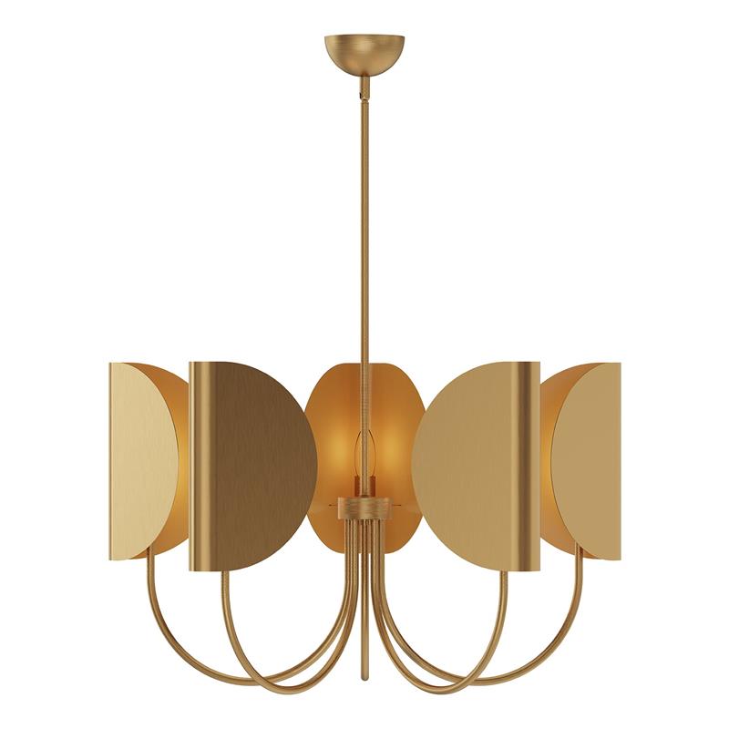 Chandelier en Tissu et Laiton Traditionnel Feuille Unoryra - Neutralighting