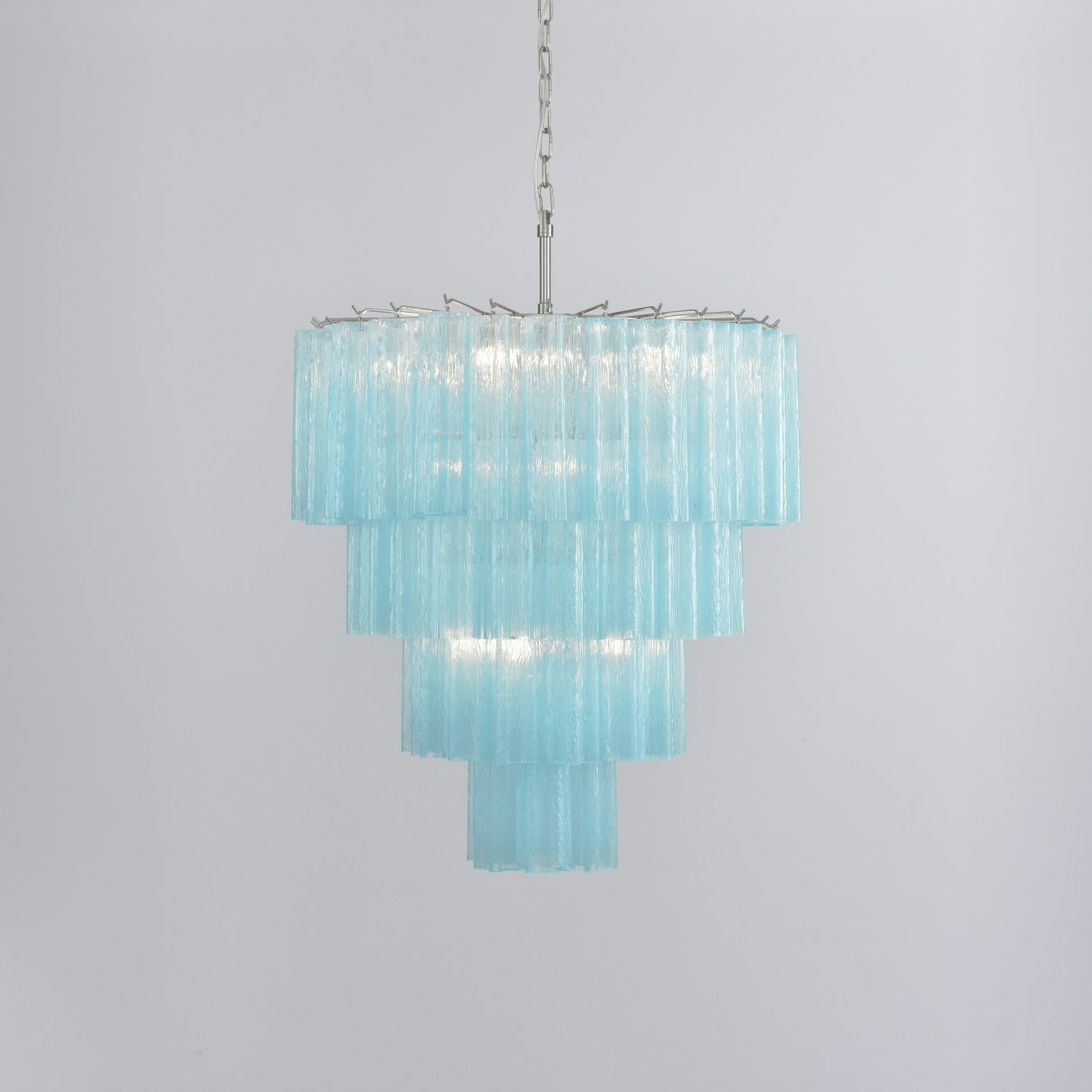 Aurora Chandelier Cascade Layered Glass Elegant Vintage - Letslighting