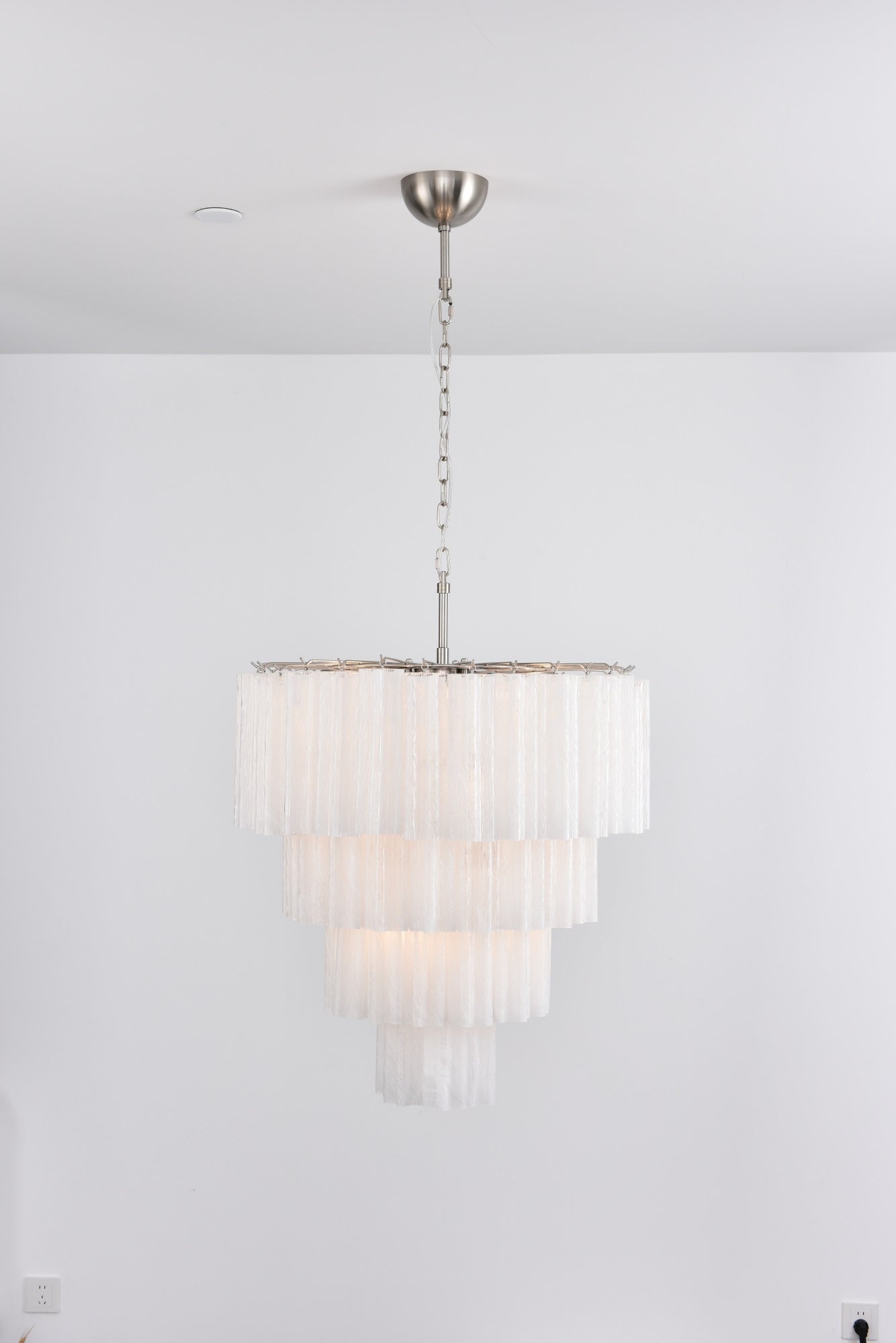 Aurora Chandelier Cascade Layered Glass Elegant Vintage - Letslighting